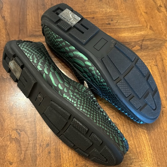 ANASAI Green Snakeskin Like Loafers NWOTs Size 5 Nordstrom - Picture 4 of 5